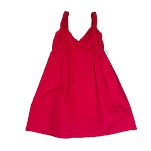 NEW Le Lis Carolina Babydoll Mini Dress Strappy Red Summer Small Sundress Bright